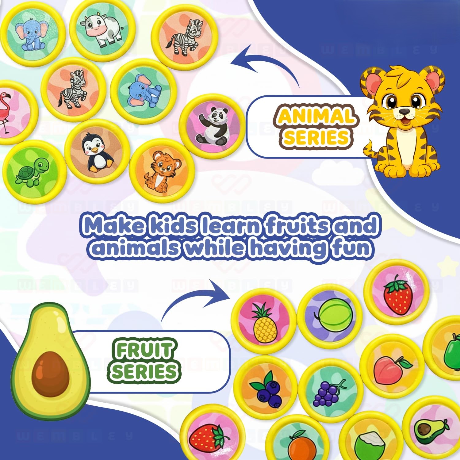 Memory Chess Flip & Match Game for Kids & Adults – Montessori Matching Board Game with Animal & Fruit Tokens, Brain Development & Memory Exercise STEM Toy for All Ages (3+) - Image 3