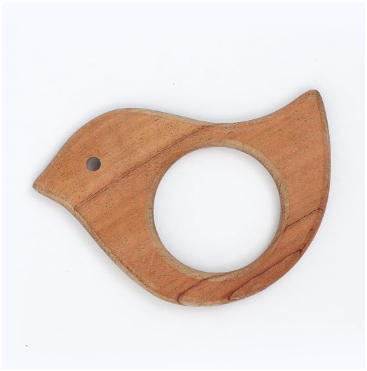 Wooden Sparrow Neem Teether | Natural Neem Wood Baby Teether | 1 Piece | Teething Toy - Image 4