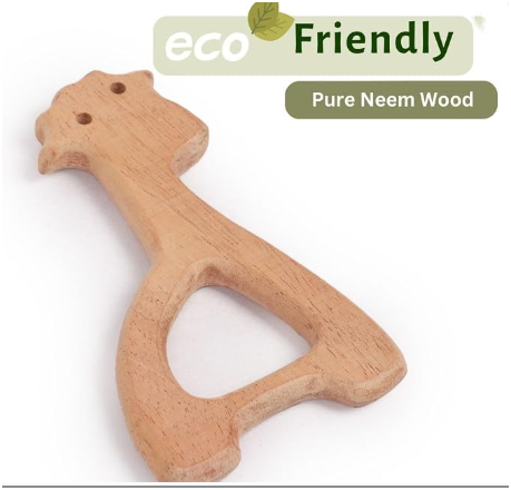 TWINTAZ Wooden Bear Rattle for Babies | Natural Soft Pine Wood Baby Rattle | Baby’s First Toy for Grasping, Shaking & Sensory Play | Hand-Eye Coordination & Fine Motor Skill Development | 1 Piece - Image 3