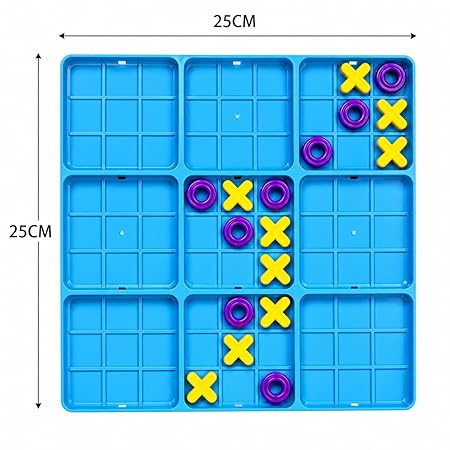 Ultimate Tic Tac Toe Board Game – Advanced Strategy Game with 81 Tokens & 10 Trays | Family Board Game for Kids 8+ & Adults | Brain Development, Travel & Party Game | 2–4 Players - Image 7