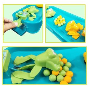 Hungry Frogs Eating Beans Game for Kids (Large Size) – Fast-Paced 2 Player Feeding Board Game with 16 Beads, Press & Feed Action Game, Fun Family Toy for Boys & Girls (Colour as per Stock)