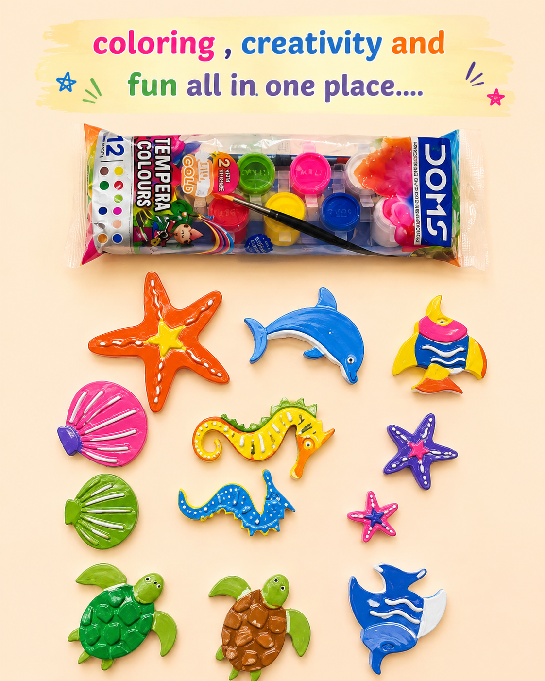 TWINTAZ’s DIY Ocean theme toys & 12 colours of Painting Kit for Kids & Adult - Image 5
