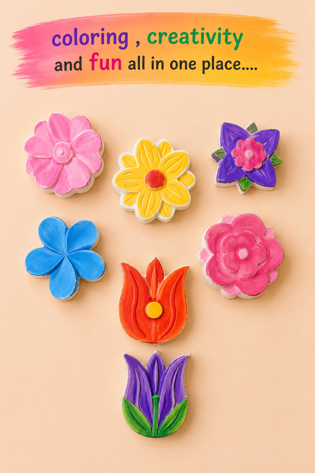 TWINTAZ’s DIY Flowers theme toys & 12 colours of Painting Kit for Kids & Adult - Image 4