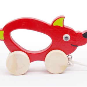 TWINTAZ Wooden Push & Pull Along Toy Pig | Fun Animal Shape Wooden Toy | Push-Along & Pull-Along Toy for Kids | Motor Skills, Balance & Hand-Eye Coordination | Natural Wooden Toy | 1 Piece