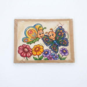 TWINTAZ’s DIY Fiberglass Painting Kit – butterflies Design (Medium, 7.75 x 10.5 Inches) | Includes 10 Shades of FEVICRYL Glass Colours & 1 Outliner | DIY Art & Craft Set | Creative Active Gift for Kids and Adult