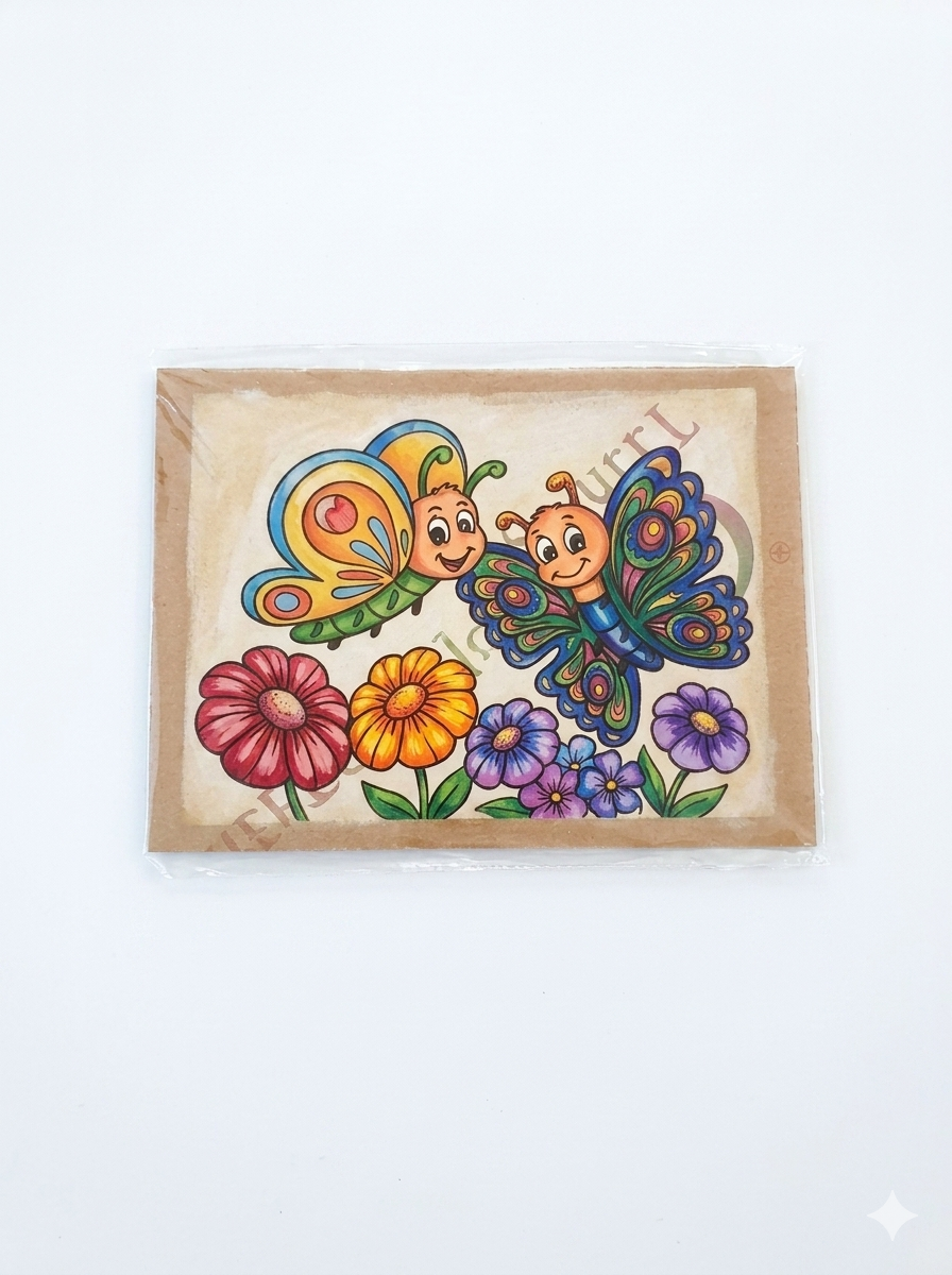 TWINTAZ’s DIY Fiberglass Painting Kit – butterflies Design (Medium, 7.75 x 10.5 Inches) | Includes 10 Shades of FEVICRYL Glass Colours & 1 Outliner | DIY Art & Craft Set | Creative Active Gift for Kids and Adult