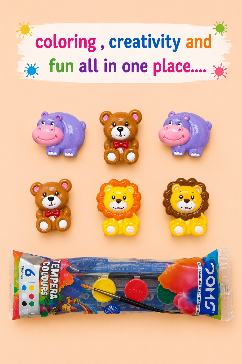 TWINTAZ’s DIY Baby animals’ theme toys &12 colours of Painting Kit for Kids & Adult - Image 5