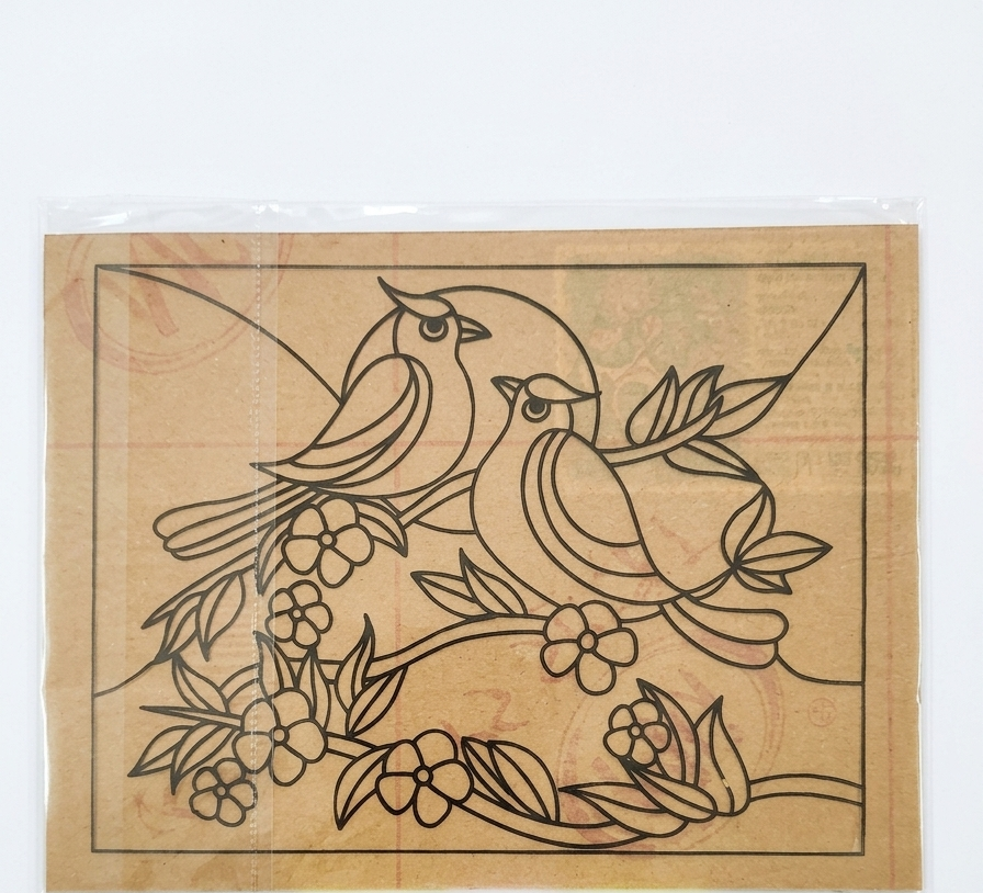TWINTAZ’s DIY Fiberglass Painting Kit – Love birds Design (Medium, 7.75 x 10.5 Inches) | Includes 10 Shades of FEVICRYL Glass Colours & 1 Outliner | DIY Art & Craft Set | Creative Active Gift for Kids and Adult - Image 6